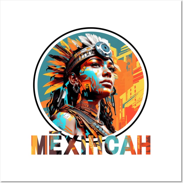 Urban Nahuatl Essence - Mēxihcah Pride High Contrast Streetwear Wall Art by JT Digital